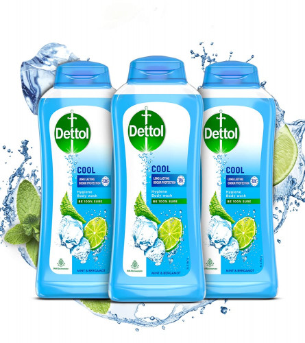 Dettol Body Wash and Shower Gel for Women and Men, Cool  250 ml
