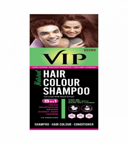 VIP Natürliche Haarfarbe Shampoo, Braun
