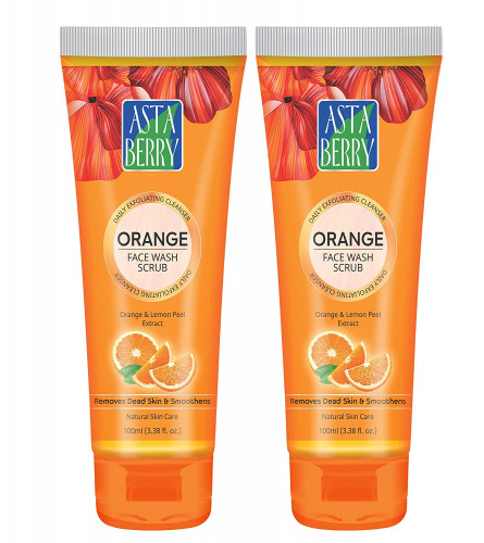 ASTABERRY Orange Face Wash Scrub 100 ml (Pack of 4) Free Shipping World
