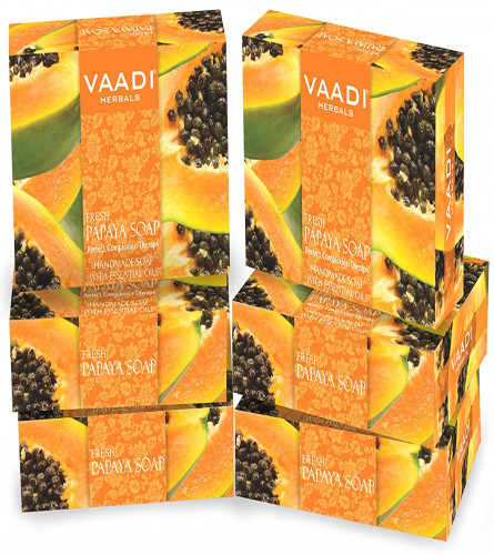 Vaadi Herbals Fresh Papaya Soap 75 gm (pack of 6) Best Australia online store