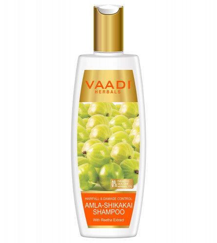 Vaadi Herbals Hair fall And Damage Control Amla Shikakai Shampoo, 350ml (Free Shipping world)