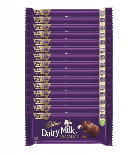 Cadbury Dairy Milk Chocolate Bar, 55 gm Maha Pack