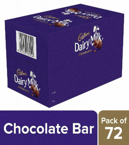 Chocolate Bar, Pack Of 72, 6.6 Gm Each Cadbury Dairy Milk