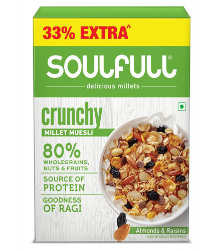 Tata Soulfull Crunchy Millet Muesli 400 gm (Free Shipping World)
