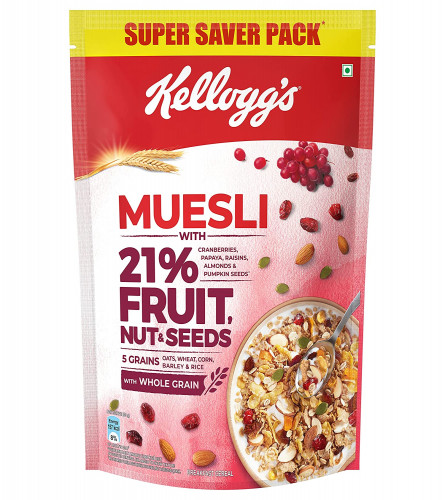 Kellogg's Muesli with 21% Fruit, Nut & Seeds 750 gm (Free Shipping World)