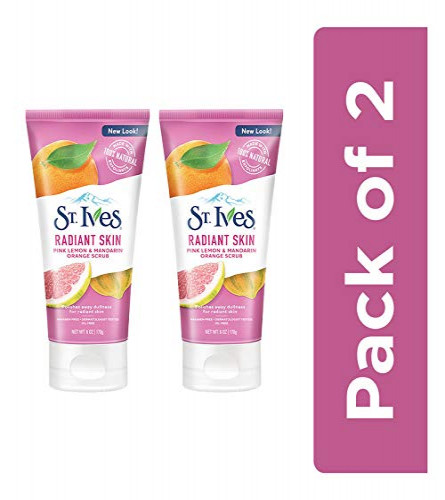 St. Ives Even and Bright Pink Lemon and Mandarin Orange Scrub 170 gm (Pack of 2) Free Shipping worldwide