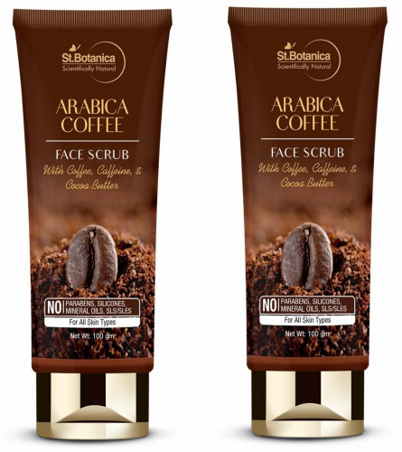 StBotanica Arabica Coffee Face Scrub With Caffeine And Cocoa Butter, 100 g (Pack of 2) Free Shipping worldwide