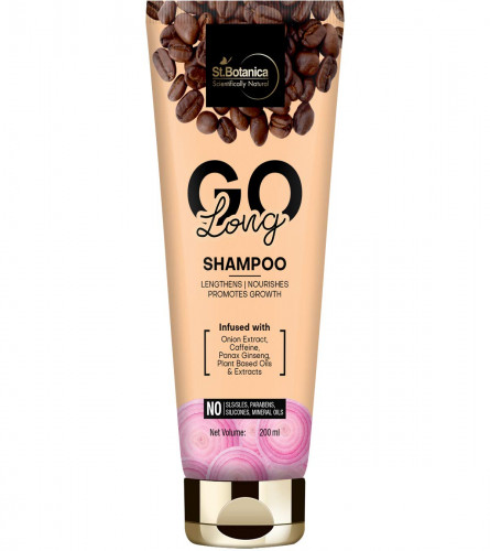 St.Botanica GO Long Hair Shampoo with Onion Oil, Caffeine, & Panax Ginseng 200 ml (Pack of 2) Free Shipping worldwide