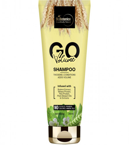 St.Botanica Go Volume Shampoo With Brahmi Extract, Wheat Protein, Pea Protein  200 ml (Pack of 2) Free Shipping worldwide