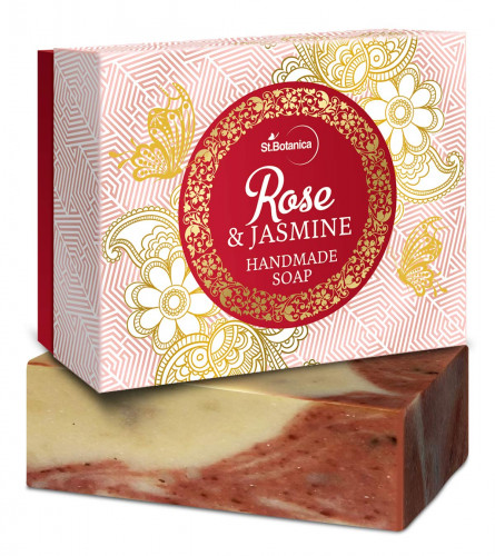 St.Botanica Rose & Jasmine Handmade Luxury Soap 125 gm (Pack of 2) Free Shipping world