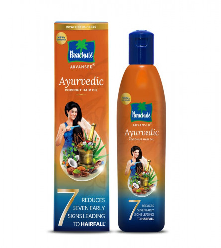 Parachute Advansed Ayurvedic Coconut Hair Oil with Neem, Amla, Bhringraj  300 ml (Pack of 2) Free Shipping World