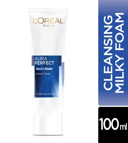 L'Oréal Paris Aura Perfect Milky Foam Face wash 100 ml (Pack of 2) Free Shipping World