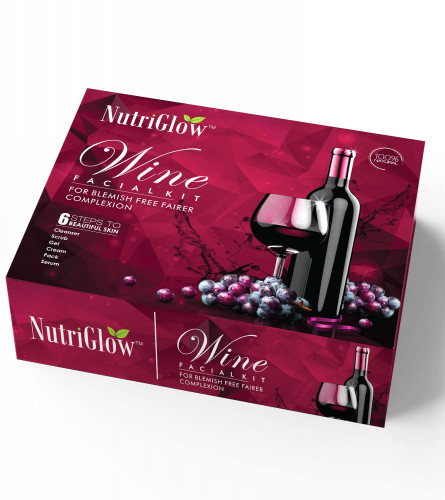 NutriGlow Wine Facial Kit For Radiant Glow, All Skin Types- 250 g+10 ml | free shipping