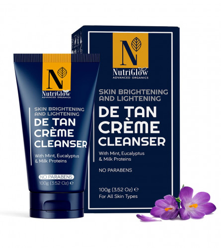 NutriGlow Advance Organics De Tan Cream Cleanser, 100 gm | free shipping