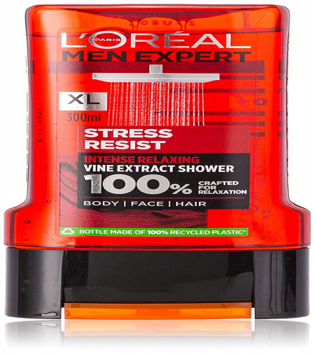 L'Oreal Paris Men Expert Stress Resist Vine Extract Shower Gel 300 ml ( Free Shipping World)