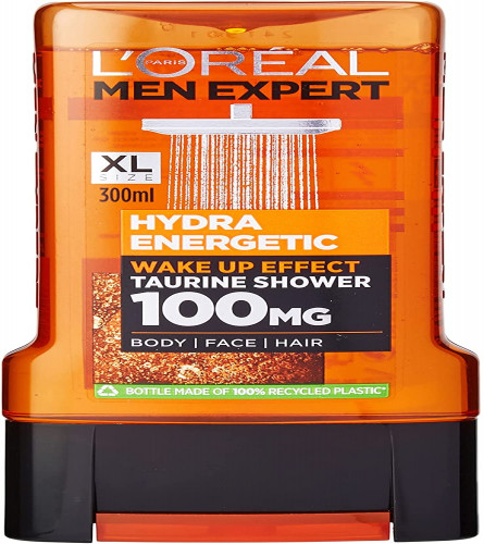 L'Oreal Paris Men's Expert Hydra Energetic Taurine Shower Gel 300 ml ( Free Shipping World)
