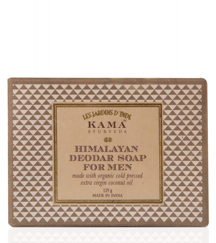 2 x Kama Ayurveda Himalayan Deodar Soap for Men with Organic Cold Pressed Extra Virgin Coconut Oil, 125 g