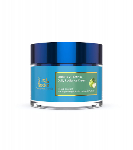 Blue Nectar Natural Vitamin C Face Cream with Green Apple and Almond Oil for men, 50 gm