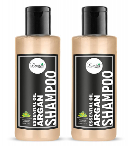 Luster Argan Oil Shampoo For Hair Growth & Repair 210 ml (2 Pack)