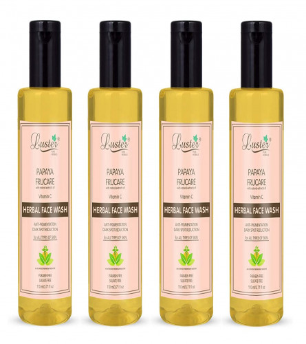 Luster Papaya Frucare Herbal Face Wash 110 ml (Pack of 4)