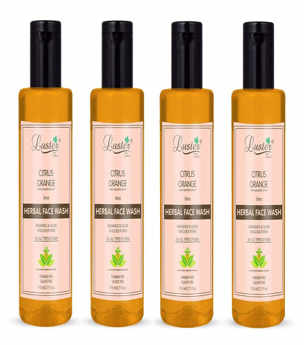 Luster Citrus Orange Herbal Face Wash 110 ml (Pack of 4)