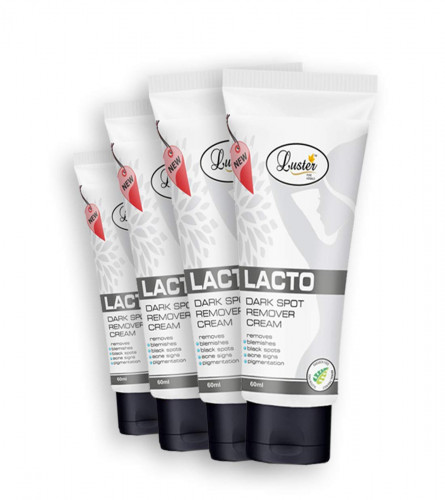 Luster Lacto Dark Spot Remover Cream Brightening & Lightening 60ml (Pack of 4)