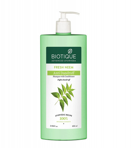 Biotique Bio Neem Margosa Anti Dandruff Shampoo and Conditioner, 650 ml | free shipping