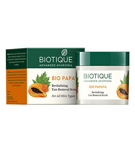 Biotique Papaya Tan Removal Brightening & Revitalizing Face Scrub For All Skin Types, 75 gm | pack 2