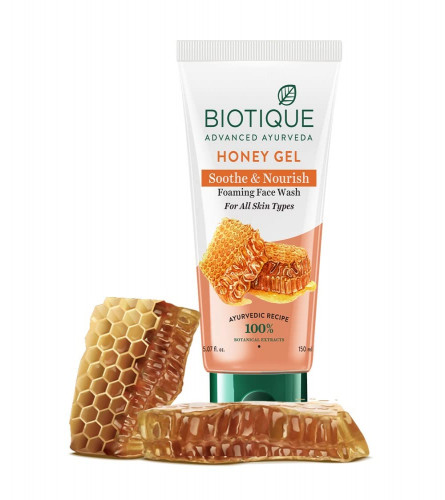 2 x Biotique Honey Gel Soothe & Nourish Foaming Face wash For All Skin Types 150 ml | free shipping