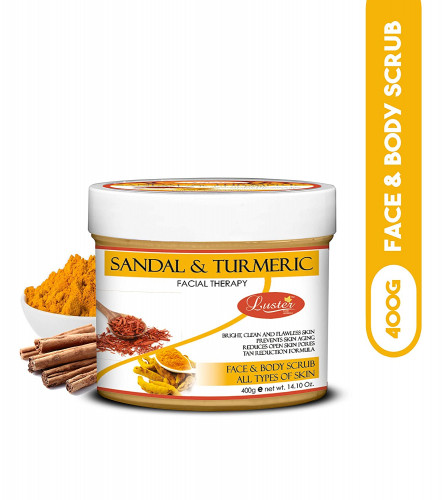 Luster Sandal & Turmeric Face & Body Cream Scrub 400 gm