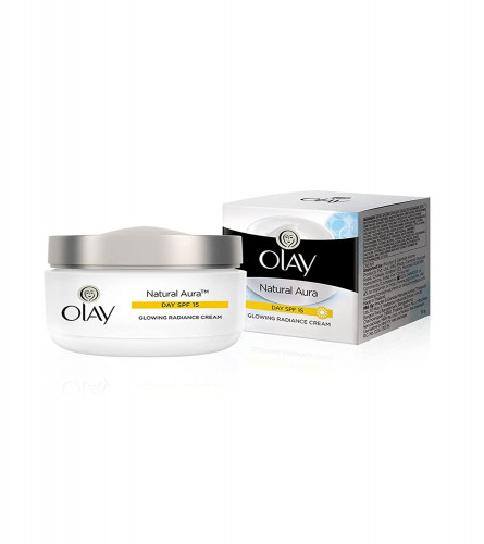 2 x Olay Day Cream Natural Aura Glowing Radiance Cream SPF 15, 50 gm | free shipping