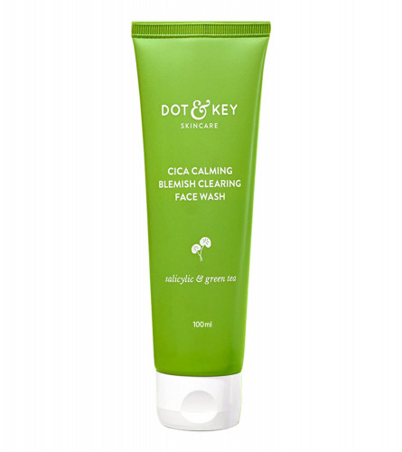 Dot & Key Cica 2% Salicylic Acid Face Wash for Oily, Acne Prone Skin, With Green Tea I 100 m