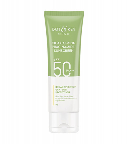 Dot & Key Cica Calming Niacinamide Sunscreen SPF 50 PA+++, 50g Cream | free shipping