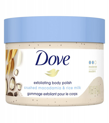 Dove Exfoliating Body Scrub Crushed Macadamia and Rice Milk 298 gm