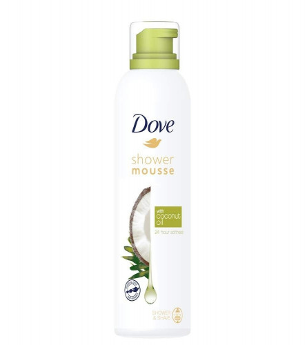 Dove Creamy Shower & Shaving Mousse Infused with Coconut Oil 200 ml (Pack of 2)