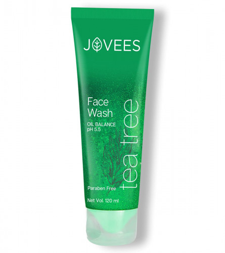 JOVEES Tea Tree Oil Control Face Wash 120 ml (Pack of 4)
