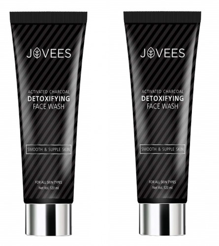 Jovees Herbal Activated Charcoal Detoxifying Face Wash 120 ml (Pack of 2)