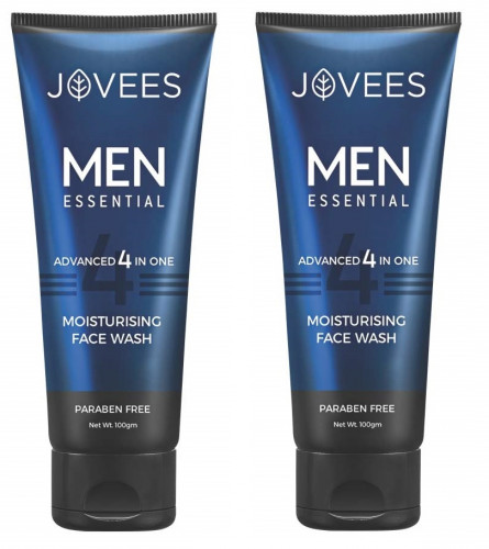 Jovees Herbal Men Essential Advanced 4 in 1 Facewash 100 gm (Pack of 2)