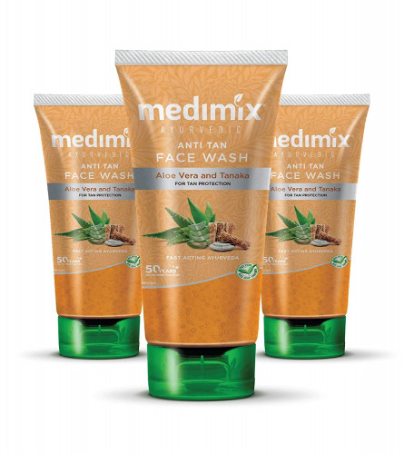 Medimix Ayurvedic Anti Tan Face Wash, 100 ml (Pack of 3) free shipping