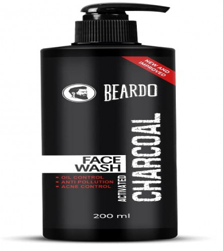 Beardo Activated Charcoal Anti-Pollution Face Wash 200 ml (Pack of 2)