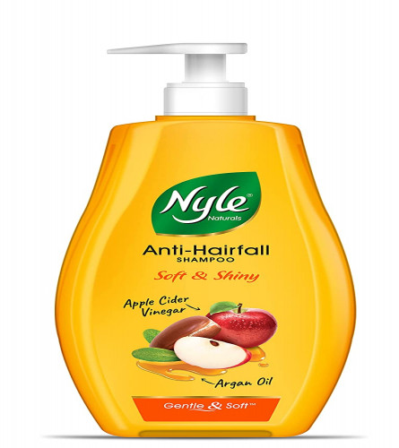 Nyle Naturals Soft and Shiny Anti Hairfall Shampoo, With Goodnes Of Apple Cider Vinegar And Argan Oil, 800 ml
