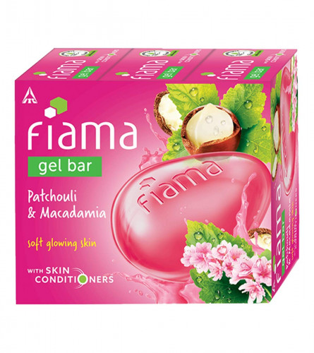 Fiama Gel Bar Patchouli And Macadamia Soap 125 gm (Pack of 3)