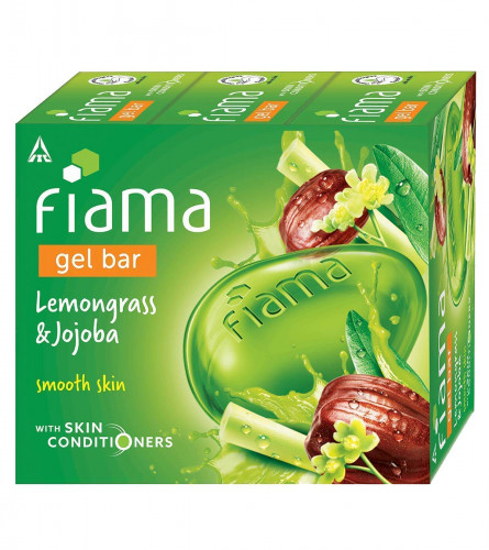 Fiama Gel Bar Lemongrass And Jojoba Soap 125 gm (Pack of 3)