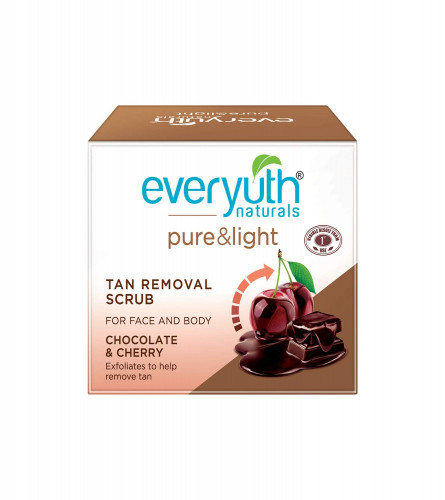 Everyuth Naturals Pure & Light Tan Removal Choco Cherry Scrub, 50 Gm | pack 2