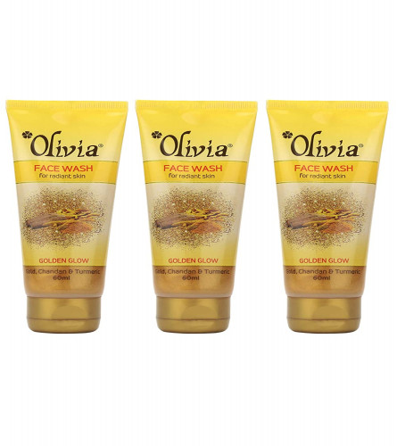 Olivia Gold Glow Face Wash For Radiant Skin 60 ml (Pack of 6)