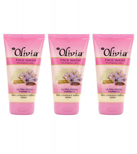 Olivia Ultra-Fresh Fairness Face Wash 60 ml (Pack of 6)
