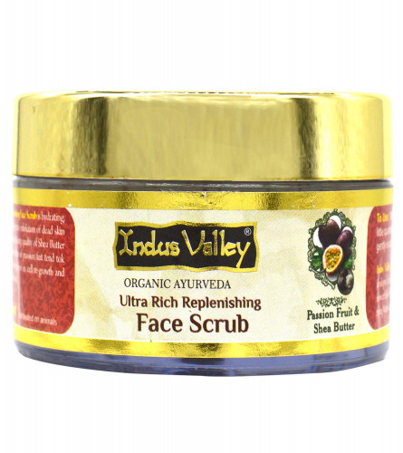 INDUS VALLEY Ultra Rich Replenishing Shea Butter Fruit Face Scrub 50 ml (Pack of 2)