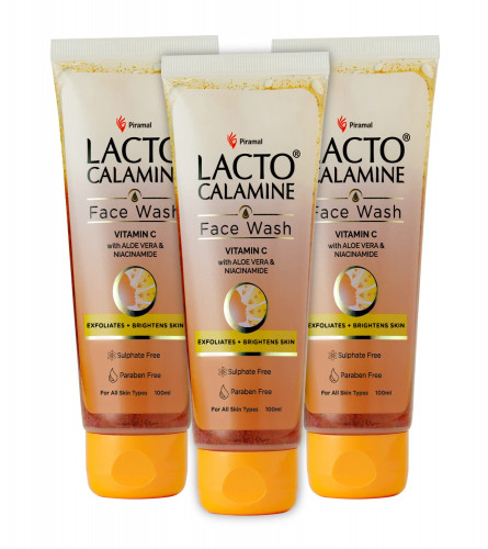 Lacto Calamine Vitamin C Face Wash 100 ml (Pack of 3)
