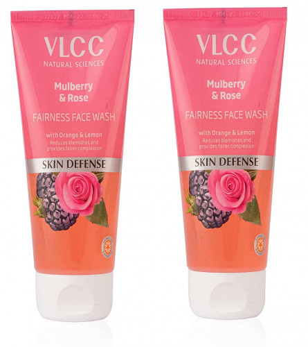 VLCC Mulberry and Rose Fairness Face Wash 150 ml (Pack of 4)