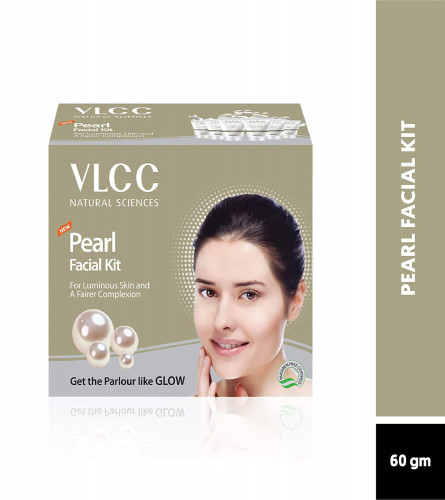 VLCC Pearl Facial Kit for Luminous Skin and A Fairer Complexion 60 gm (Pack of 2) Free Shipping World
